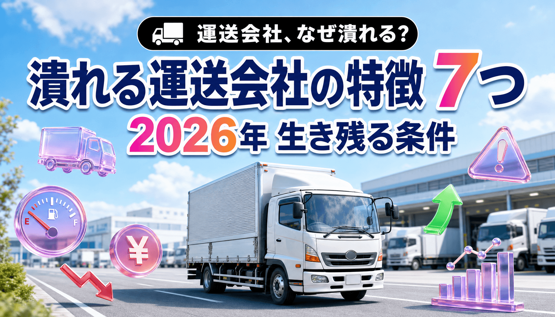 潰れる運送会社の特徴7つ|黒字でも倒産する2026年の分かれ道