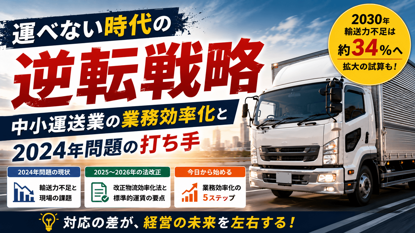 運べない時代の逆転戦略|中小運送業の業務効率化と2024年問題の打ち手