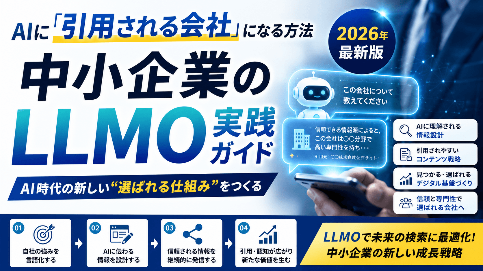 AIに「引用される会社」になる方法|中小企業のLLMO実践ガイド2026