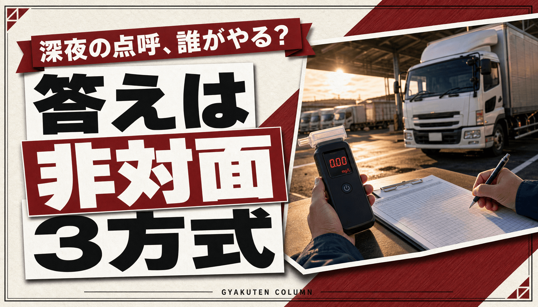 点呼・運行管理 完全ガイド|義務の全体像から非対面化・監査対策まで【2026】