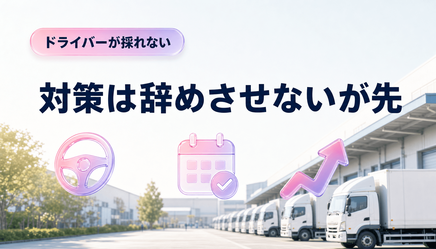 ドライバー不足の対策はむしろ『辞めさせない』が先|中小運送の実行順
