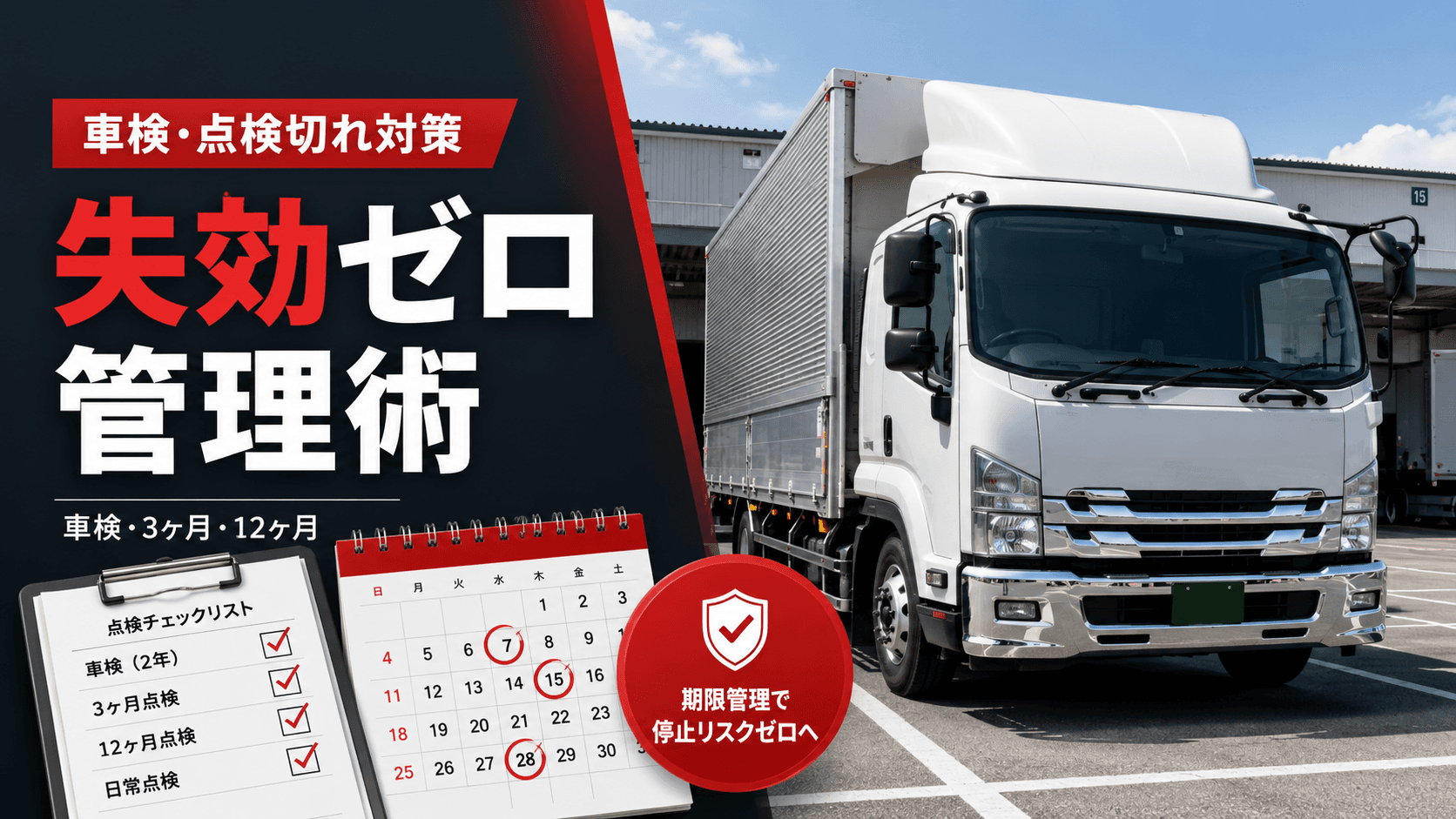 車検・点検切れでトラックを止めない|運送業の法定点検「失効ゼロ」管理術